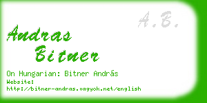 andras bitner business card