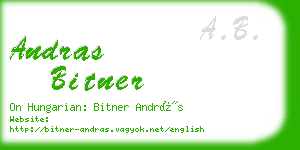 andras bitner business card